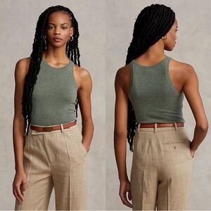 Ralph Lauren Polo Green Sleeveless Cashmere Tank